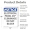 Signmission Electrical Panel 36 Clearance, 12 in W x Rectangle, Plastic OS-2PACK-NS-P-1218-V-11665 - alternate 5
